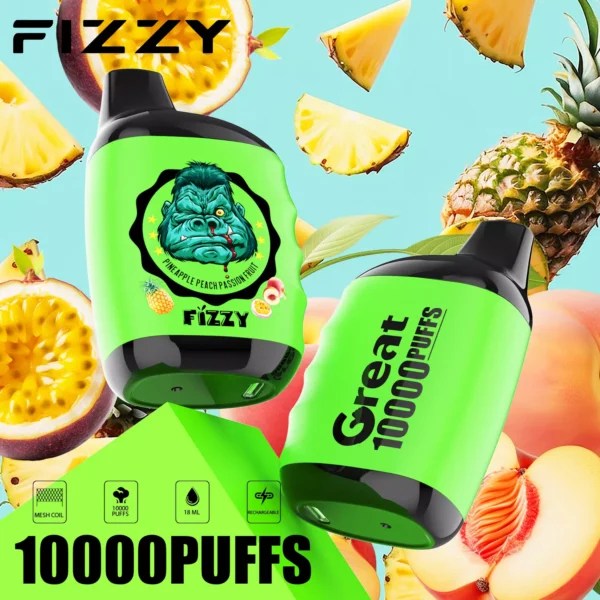 Fizzy Great 10000 Puffs 2% 5% Low Nicotine Rechargeable Disposable Vapes Pen Bulk Buy Wholesale - HelpVape - 4