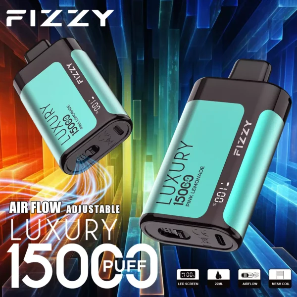 Fizzy Luxury 15000 Puffs 2% 5% Stylo à vape jetable rechargeable à faible teneur en nicotine Acheter en gros - HelpVape - 3