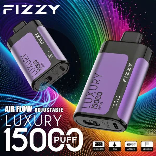 Fizzy Luxury 15000 Puffs 2% 5% Stylo à vape jetable rechargeable à faible teneur en nicotine Acheter en gros - HelpVape - 2
