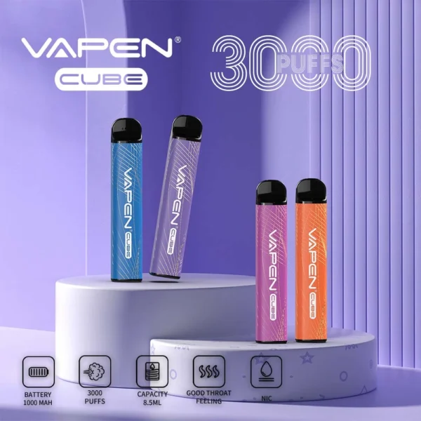 VAPEN Cube 3000 Puffs 2% 5% Vapes desechables recargables con bajo contenido de nicotina Compra a granel al por mayor - HelpVape - 1