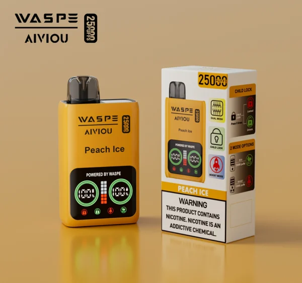 WASPE 25000 PUFFS Dual Mesh Box 0% 2% 5% LED-display med låg nikotinhalt Uppladdningsbar disponibel vapes penna Bulk Köp grossist - HelpVape - 4