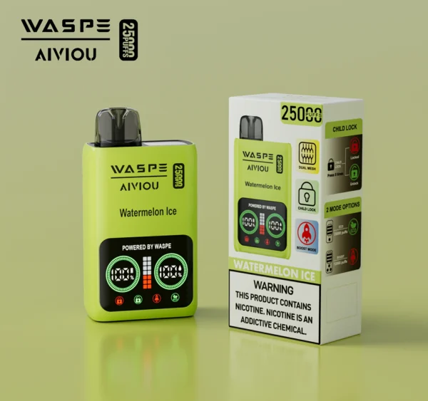 WASPE 25000 PUFFS Dual Mesh Box 0% 2% 5% LED-display med låg nikotinhalt Uppladdningsbar disponibel vapes penna Bulk Köp grossist - HelpVape - 6