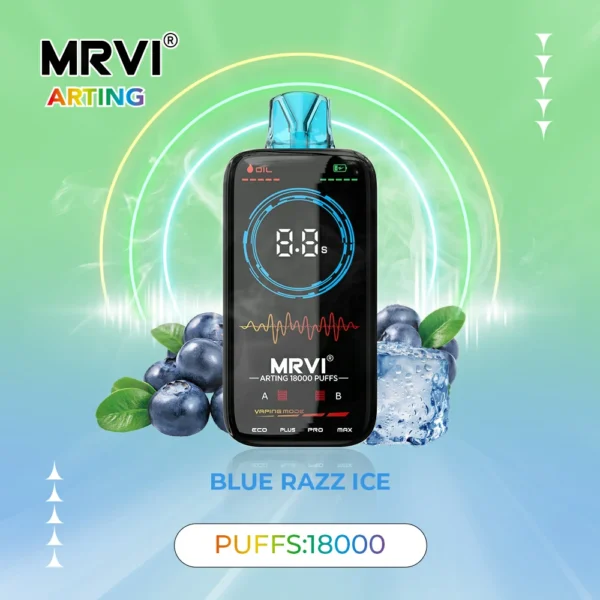 MRVI Arting 18000 Puffs Полноэкранный дисплей с двойной сеткой 2% 5% Перезаряжаемая одноразовая ручка для электронных сигарет с низким содержанием никотина. Купить оптом - HelpVape - 6