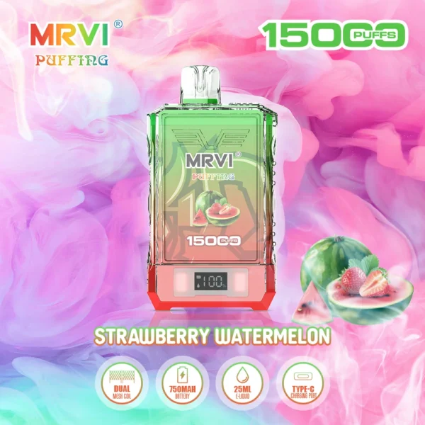 MRVI Puffing 15000 Puffs Dual Mesh Digital Screen 2% 5% Penna per vaporizzatori usa e getta ricaricabile a basso contenuto di nicotina all'ingrosso Acquista all'ingrosso - HelpVape - 4
