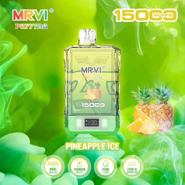 MRVI Puffing 15000 Puffs Dual Mesh Digital Screen 2% 5% Penna per vaporizzatori usa e getta ricaricabile a basso contenuto di nicotina all'ingrosso Acquista all'ingrosso - HelpVape - 10
