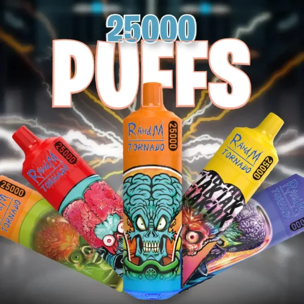 RahdM Tornado 25000 Puffs 2% Alacsony nikotintartalmú, újratölthető, eldobható Vapes Pen Tömeges vásárlás Nagyker - HelpVape - 1
