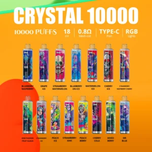 Uwin Crystal 10000 Puffs 0% 2% 3% 5% Low Nicotine Rechargeable Disposable Vapes Pen Bulk Buy Wholesale