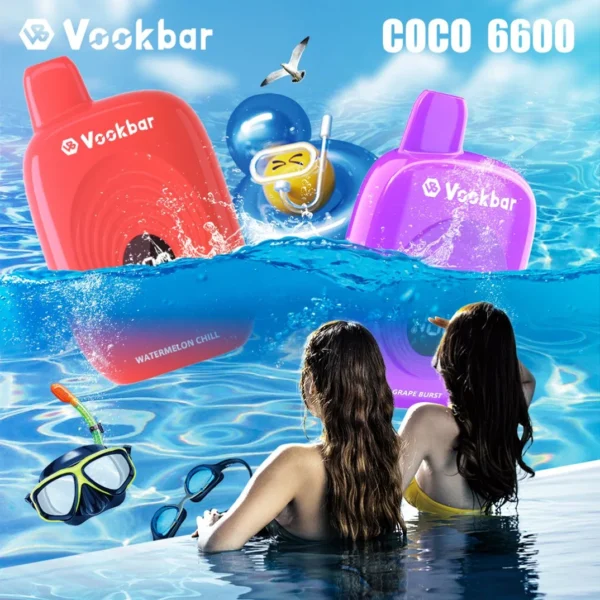 Vookbar Coco 6600 Puffs Ecran digital inteligent 3% Low Nicotina Reincarable Vapes Pen vrac Cumpărați cu ridicata - HelpVape - 9