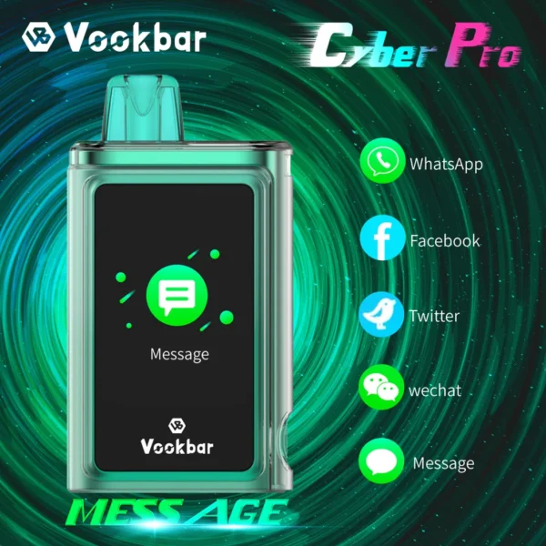 Vookbar Cyber ​​Pro 30000 Puffs Dual Mesh Touch Screen 0% 2% 3% 5% Penna per vaporizzatori usa e getta ricaricabile a basso contenuto di nicotina all'ingrosso Acquista all'ingrosso - HelpVape - 1