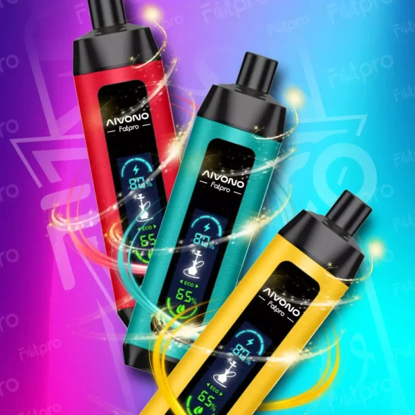 AIVONO Fatpro 22000 Puffs Hookah Digital Screen 0% 2% 3% 5% Low Nicotine Rechargeable Disposable Vapes Pen Bulk Buy Wholesale - HelpVape - 1