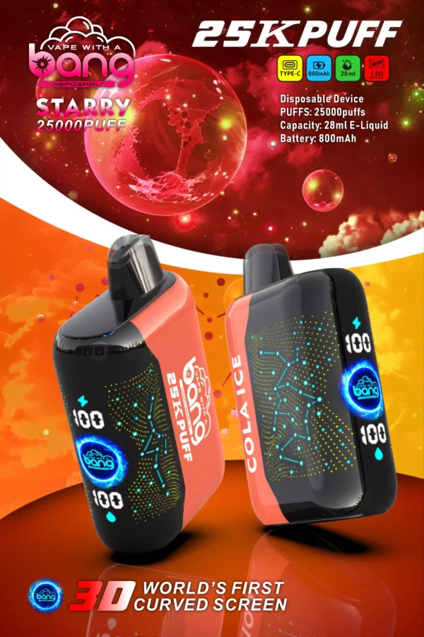 Bang Starry 25000 Puffs Pantalla curva 3D 0% 2% 3% 5% Vapes desechables recargables con bajo contenido de nicotina Pluma Compra a granel al por mayor - HelpVape - 9