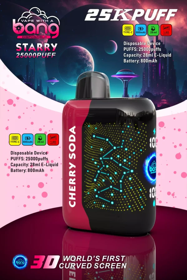 Bang Starry 25000 Puffs Pantalla curva 3D 0% 2% 3% 5% Vapes desechables recargables con bajo contenido de nicotina Pluma Compra a granel al por mayor - HelpVape - 12