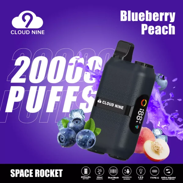 CLOUD NINE D33 20000 Puffs Иммерсивный экран с двойной сеткой 5% Перезаряжаемая одноразовая ручка для вейпов с низким содержанием никотина Купить оптом - HelpVape - 3