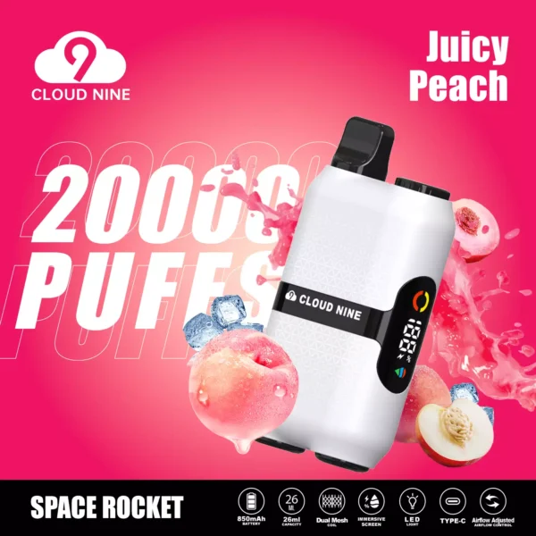 CLOUD NINE D33 20000 Puffs Иммерсивный экран с двойной сеткой 5% Перезаряжаемая одноразовая ручка для электронных сигарет с низким содержанием никотина Купить оптом - HelpVape - 4