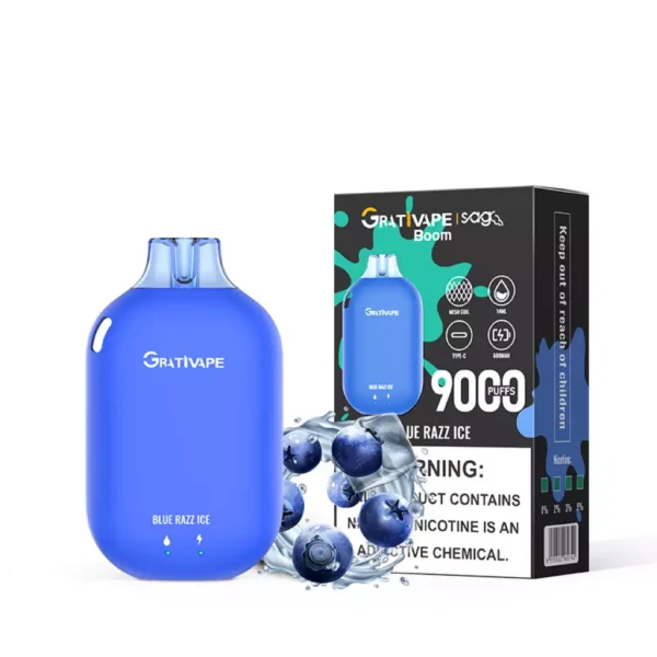 Grativape Boom 9000 Puffs 0% 2% 3% 5% Penna per vaporizzatori usa e getta ricaricabile a basso contenuto di nicotina all'ingrosso Acquista all'ingrosso - HelpVape - 6
