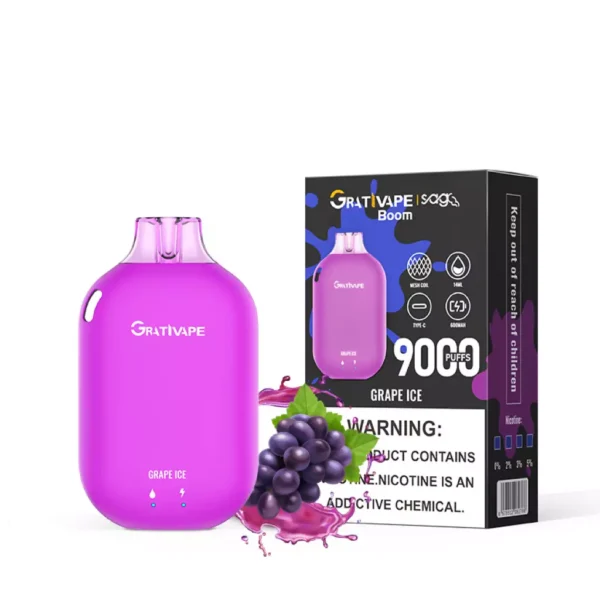 Grativape Boom 9000 Puffs 0% 2% 3% 5% Penna per vaporizzatori usa e getta ricaricabile a basso contenuto di nicotina all'ingrosso Acquista all'ingrosso - HelpVape - 14