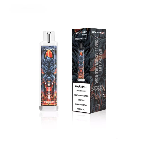 Grativape iStorm 12000 Puffs 0% 2% 3% 5% Low Nicotine Rechargeable Disposable Vapes Pen Bulk Buy Wholesale - HelpVape - 11