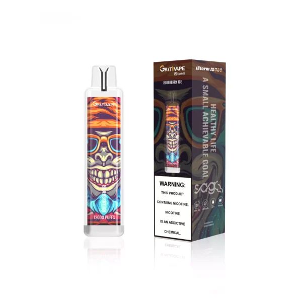 Grativape iStorm 12000 Puffs 0% 2% 3% 5% Low Nicotine Rechargeable Disposable Vapes Pen Bulk Buy Wholesale - HelpVape - 6