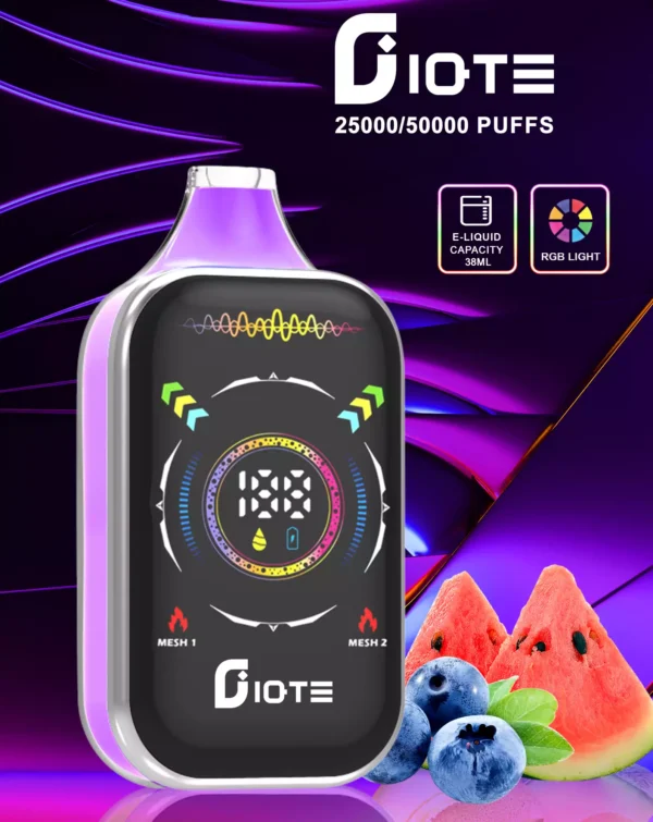 IQTE 50000 Puffs Dual Mesh RGB Полноэкранный 0% 2% 5% Перезаряжаемые одноразовые ручки для электронных сигарет с низким содержанием никотина Купить оптом - HelpVape - 3