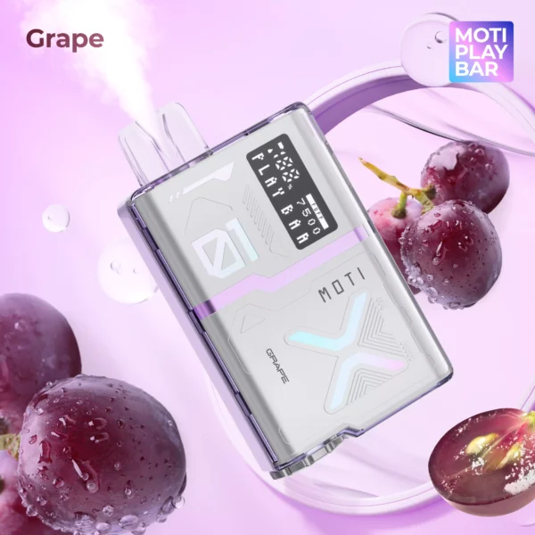 MOTI Play Bar 7500 Puffs Tela Digital de Cristal 5% Baixa Nicotina Recarregável Vapes Canetas Descartáveis ​​em Massa Compre no Atacado - HelpVape - 12