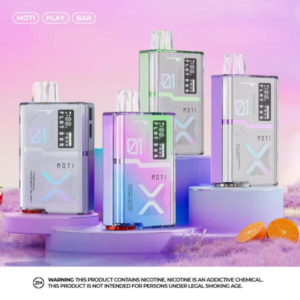 MOTI Play Bar 7500 Puffs Tela Digital de Cristal 5% Baixa Nicotina Recarregável Vapes Canetas Descartáveis ​​em Massa Compre no Atacado - HelpVape - 16