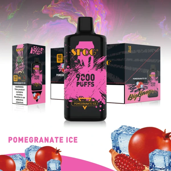 SFOG BIG BANG 9000 Puffs 0% 2% 3% 5% Перезаряжаемые одноразовые ручки для электронных сигарет с низким содержанием никотина. Купить оптом - HelpVape - 6