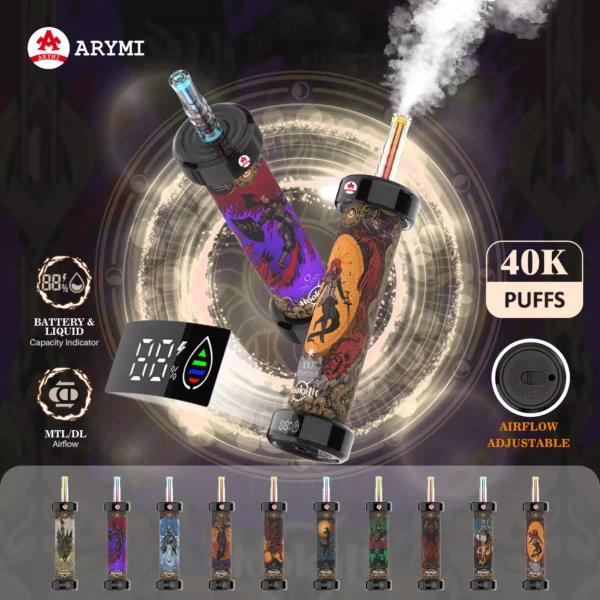 VASY ARYMI Hookalit 40000 Rookwolken Dual Mesh Digitaal scherm 0.35% Oplaadbare wegwerpvapes-pen met laag nicotinegehalte in bulk Koop groothandel - HelpVape - 1