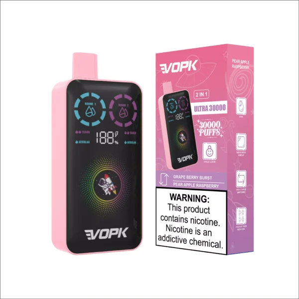 VOPK ULTRA 30000 Rookwolken Dubbele smaak Dual Mesh Digitaal scherm 2% Oplaadbare wegwerpvapes-pen met laag nicotinegehalte Bulk Koop groothandel - HelpVape - 2