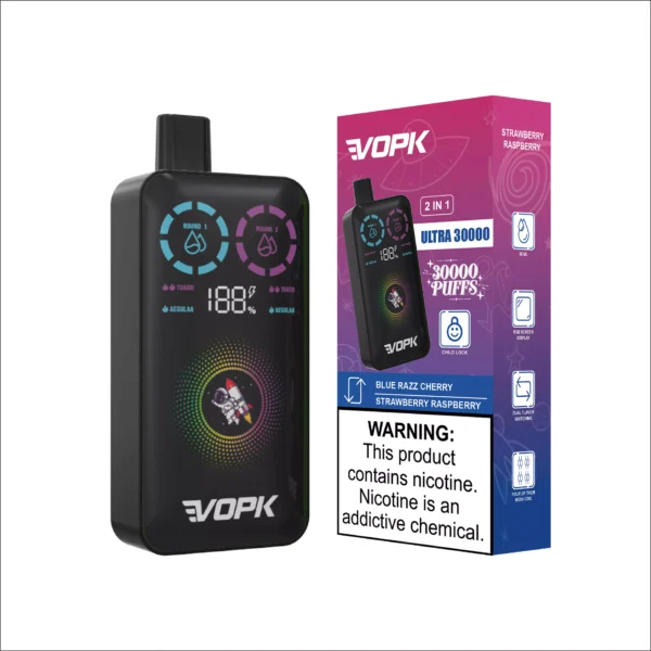 VOPK ULTRA 30000 Rookwolken Dubbele smaak Dual Mesh Digitaal scherm 2% Oplaadbare wegwerpvapes-pen met laag nicotinegehalte Bulk Koop groothandel - HelpVape - 3